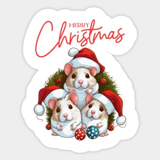 "Mice Merriment: A Whiskerful Christmas" Sticker